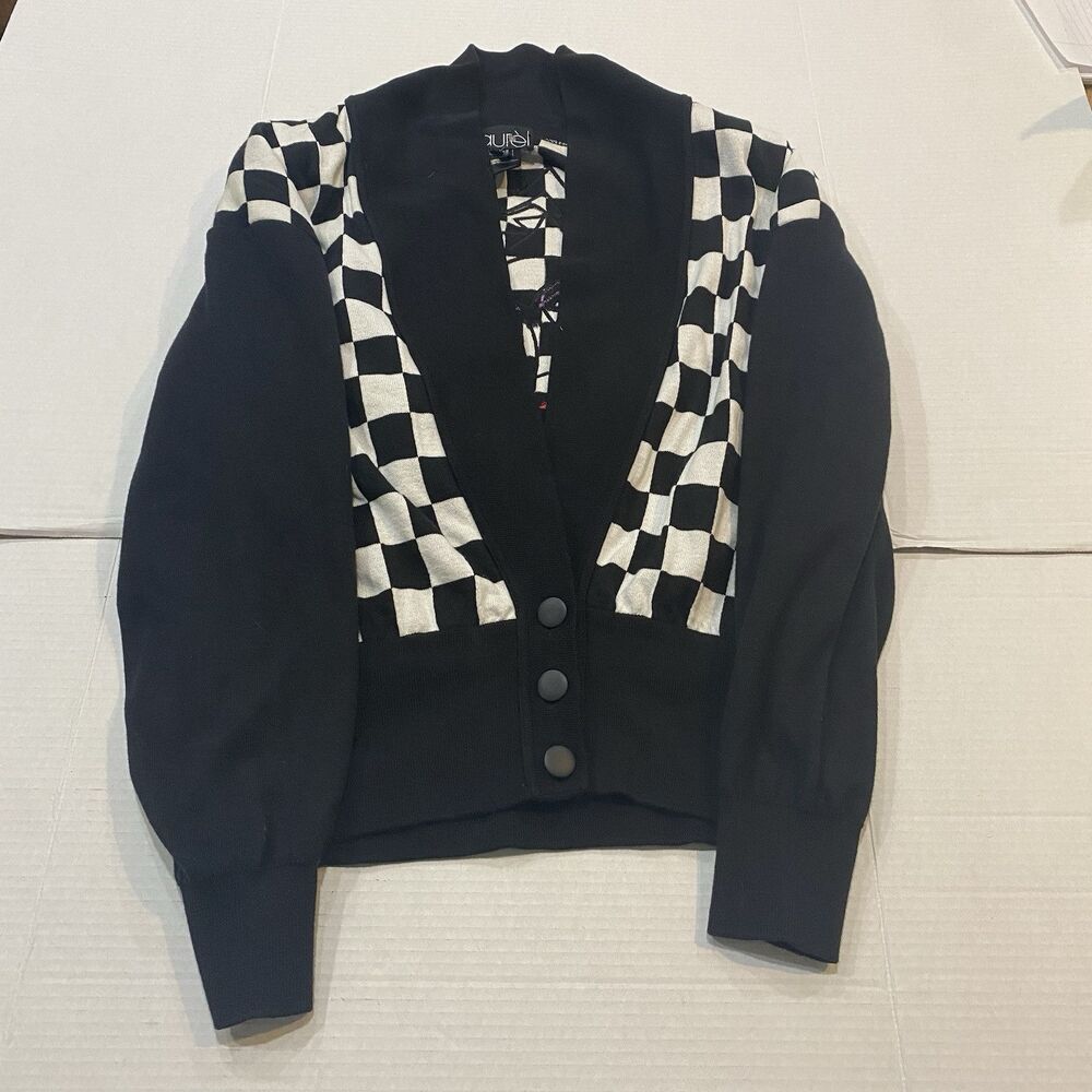 Vintage Laurel Designer Cotton Cardigan Size 40